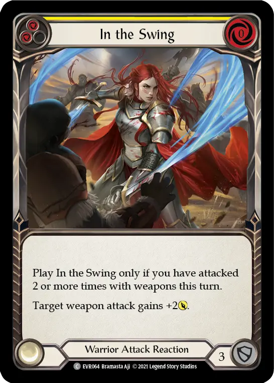In the Swing (Yellow) — Everfest Flesh and Blood card by Bramasta Aji