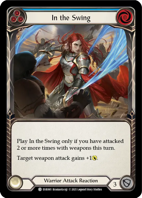 In the Swing (Blue) — Everfest Flesh and Blood card by Bramasta Aji