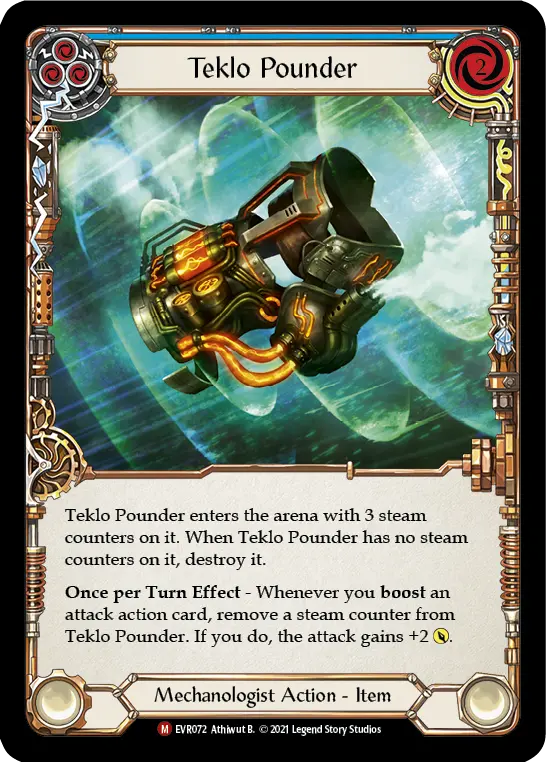 Teklo Pounder — Everfest Flesh and Blood card by Athiwut B.