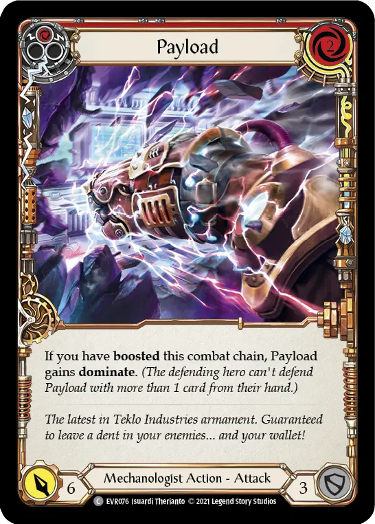 Payload (Red) — Everfest Flesh and Blood card by Isuardi Therianto