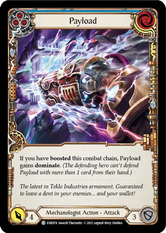Payload (Blue) — Everfest Flesh and Blood card by Isuardi Therianto