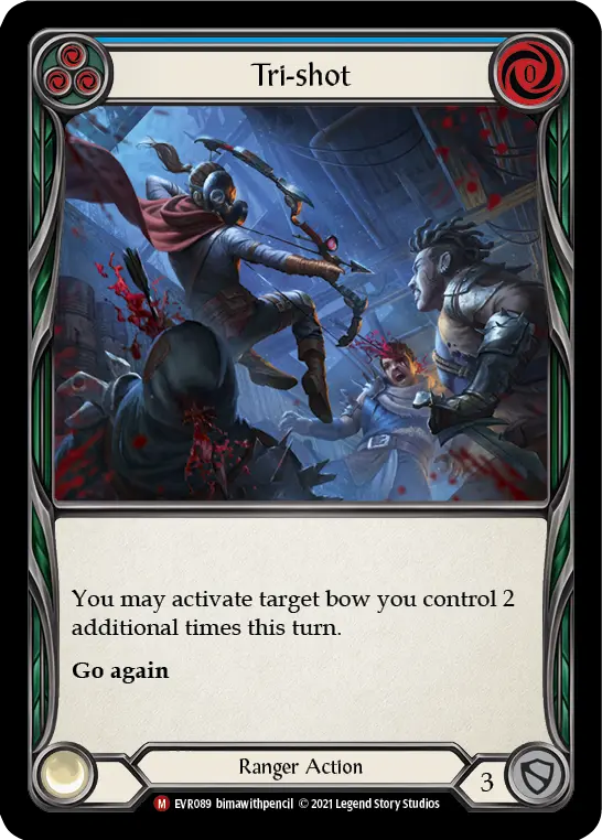 Tri-shot — Everfest Flesh and Blood card by bimawithpencil