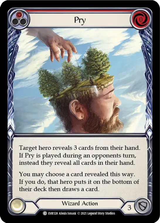 Pry (Red) — Everfest Flesh and Blood card by Alexis Susani