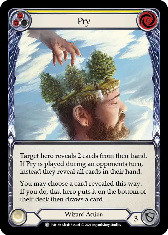 Pry (Yellow) — Everfest Flesh and Blood card by Alexis Susani