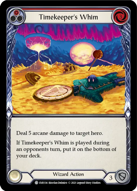 Timekeeper's Whim (Red) — Everfest Flesh and Blood card by Riordan Delmiro