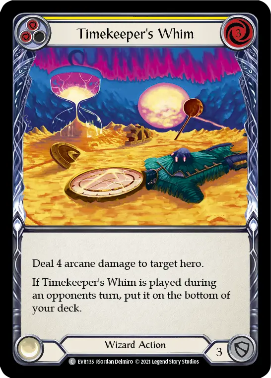Timekeeper's Whim (Yellow) — Everfest Flesh and Blood card by Riordan Delmiro