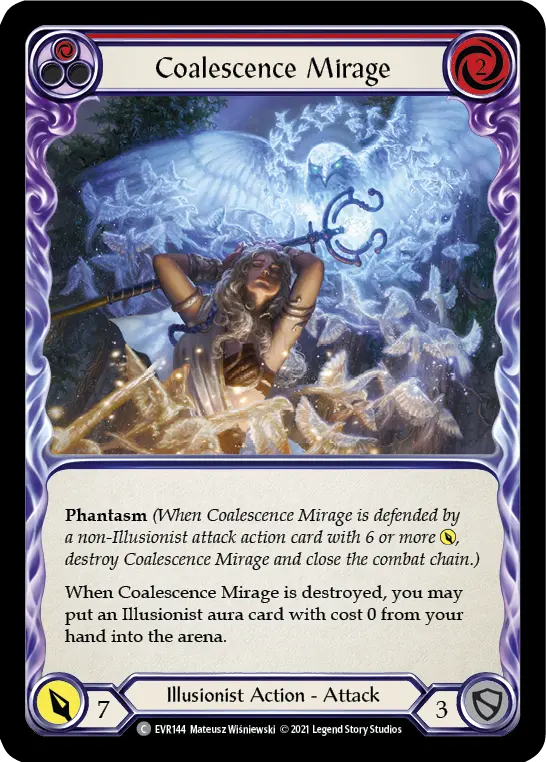 Coalescence Mirage (Red) — Everfest Flesh and Blood card by Mateusz Wiśniewski