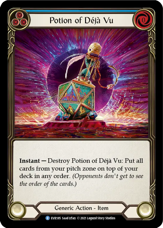 Potion of Deja Vu — Everfest Flesh and Blood card by Saad Irfan