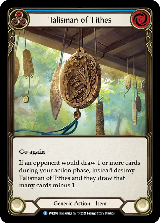 Talisman of Tithes — Everfest Flesh and Blood card by Kanadekana
