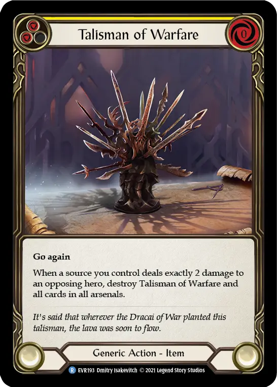 Talisman of Warfare — Everfest Flesh and Blood card by Dmitry Isakevitch