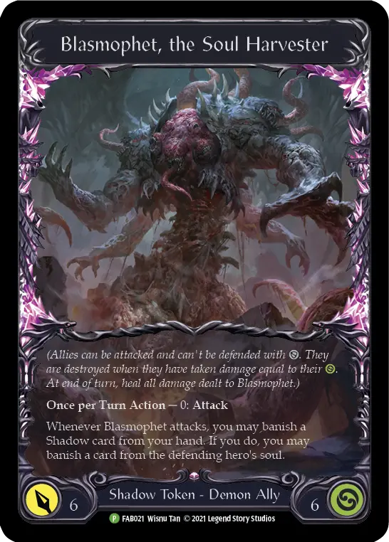 Blasmophet, the Soul Harvester - FAB021 — Flesh and Blood: Promo Cards Flesh and Blood card by Harriet Hanna Fox