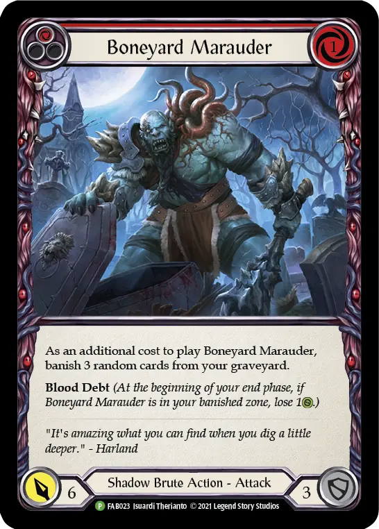 Boneyard Marauder (Red) - FAB023 — Flesh and Blood: Promo Cards Flesh and Blood card by Isuardi Therianto
