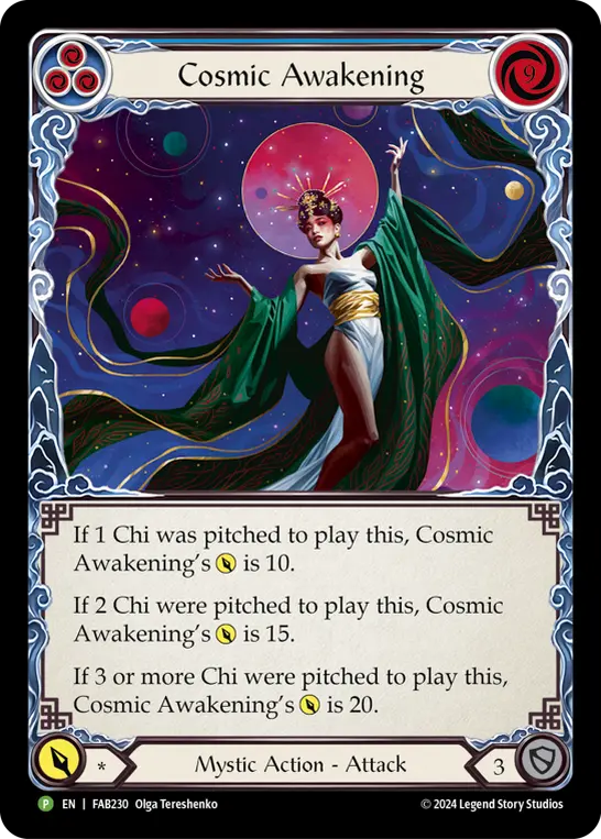 Cosmic Awakening — Part the Mistveil Flesh and Blood card by Olga Tereshenko