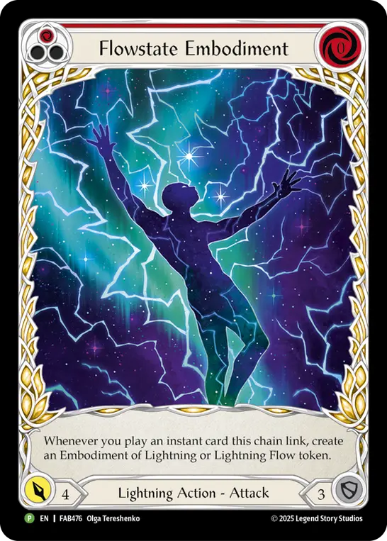 Flowstate Embodiment - FAB476 — Flesh and Blood: Promo Cards Flesh and Blood card by Olga Tereshenko
