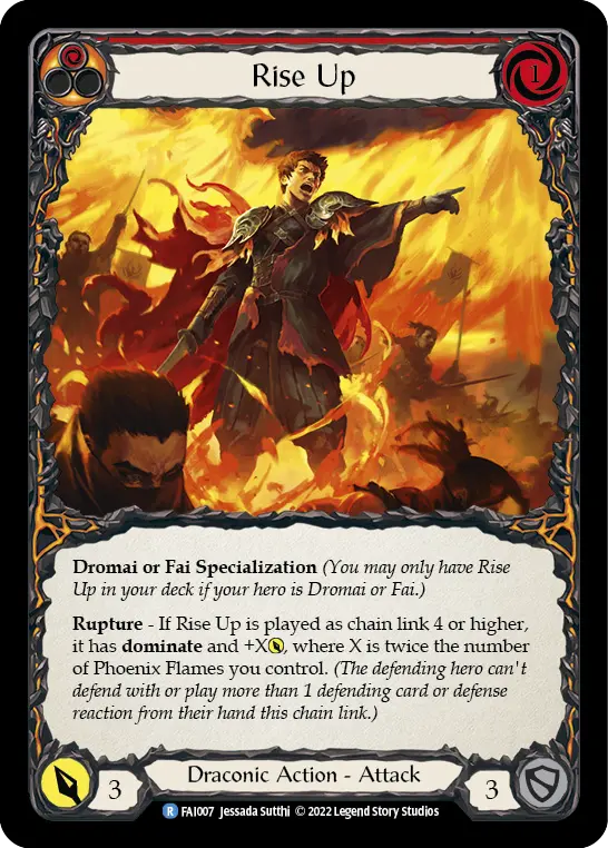Rise Up — Blitz Deck: Uprising - Fai Flesh and Blood card by Jessada Sutthi