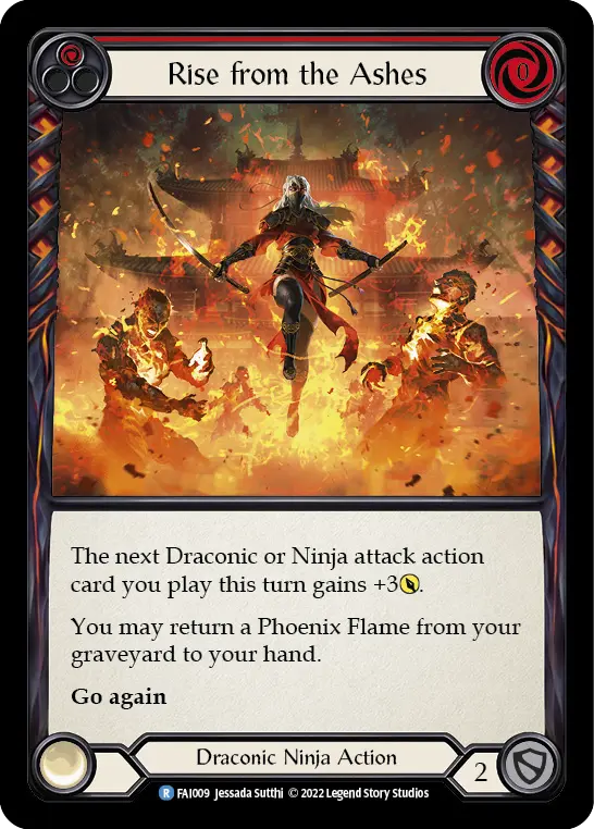Rise From the Ashes (Red) — Blitz Deck: Uprising - Fai Flesh and Blood card by Jessada Sutthi