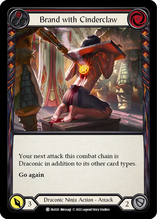 Brand with Cinderclaw (Red) — Flesh and Blood card