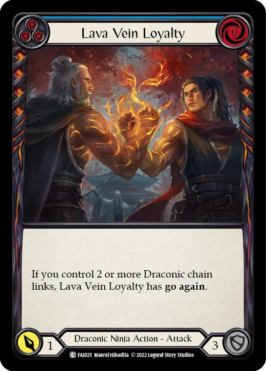 Lava Vein Loyalty (Blue) — Blitz Deck: Uprising - Fai Flesh and Blood card by Maeri Hibadita