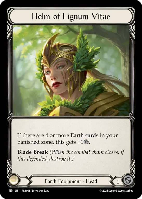 Helm of Lignum Vitae — Blitz Deck: Rosetta - Florian Flesh and Blood card by Esty Swandana