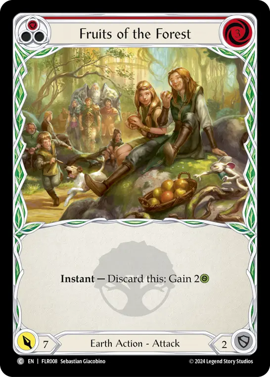 Fruits of the Forest (Red) — Blitz Deck: Rosetta - Florian Flesh and Blood card by Sebastian Giacobino