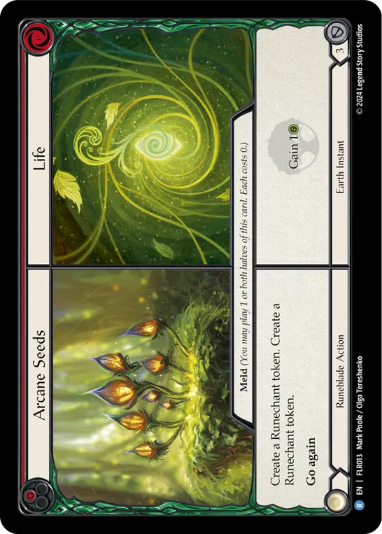 Arcane Seeds // Life — Flesh and Blood card