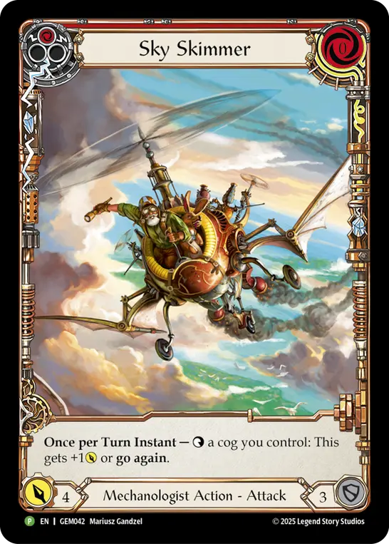 Sky Skimmer (Red) — GEM Pack 2 Flesh and Blood card by Mariusz Gandzel