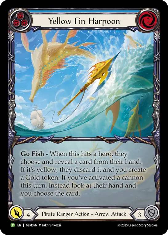 Yellow Fin Harpoon — GEM Pack 2 Flesh and Blood card by M Fakhrur Rozzi
