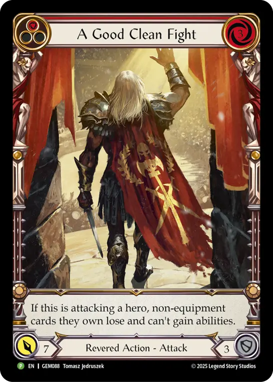 A Good Clean Fight — GEM Pack 3 Flesh and Blood card by Tomasz Jedruszek