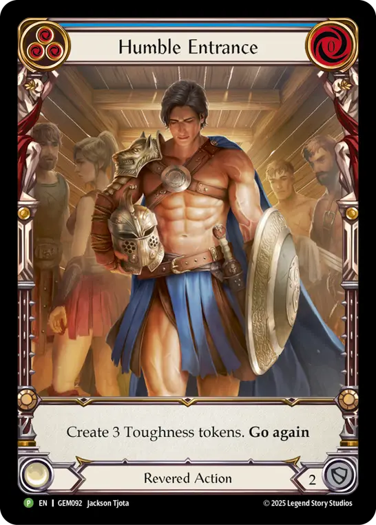 Humble Entrance — GEM Pack 3 Flesh and Blood card by Jackson Tjota