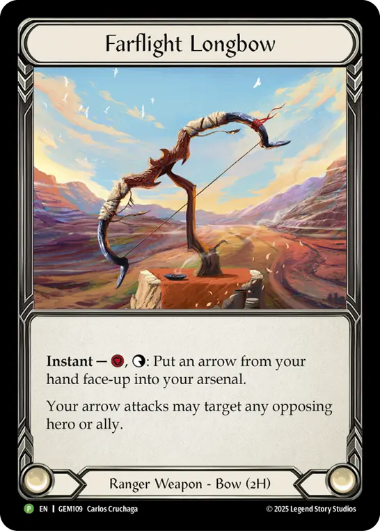 Farflight Longbow — GEM Pack 4 Flesh and Blood card by Carlos Cruchaga