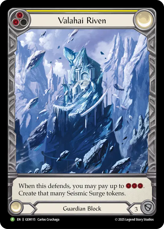 Valahai Riven (Yellow) — GEM Pack 4 Flesh and Blood card by Carlos Cruchaga