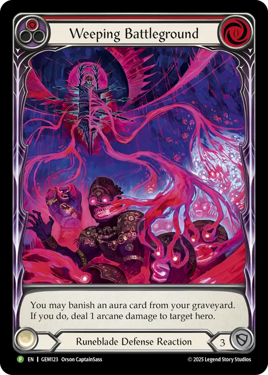 Weeping Battleground — GEM Pack 4 Flesh and Blood card by Orson CaptainSass