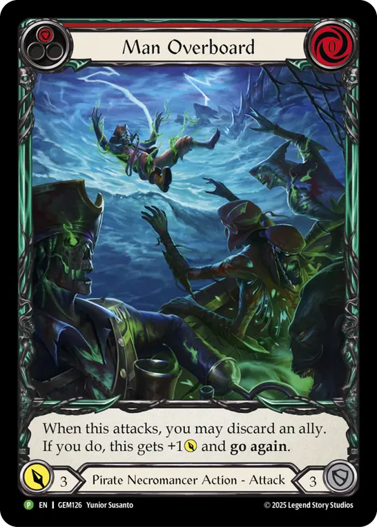 Man Overboard — GEM Pack 4 Flesh and Blood card by Yunior Susanto