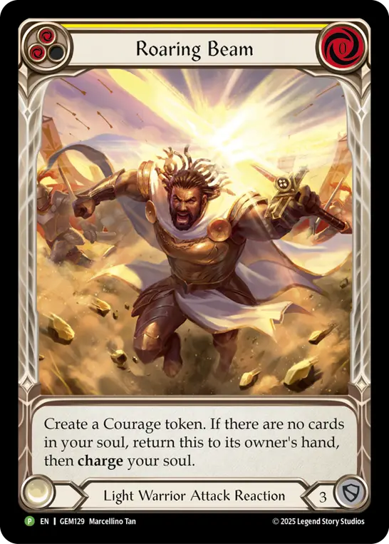 Roaring Beam — GEM Pack 4 Flesh and Blood card by Marcellino Tan