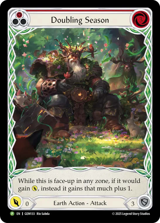 Doubling Season — GEM Pack 4 Flesh and Blood card by Rio Sabda