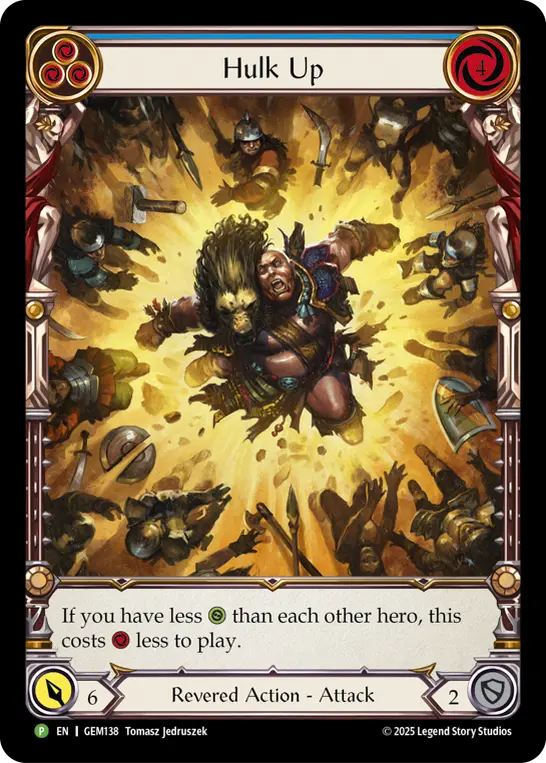 Hulk Up — GEM Pack 4 Flesh and Blood card by Tomasz Jedruszek
