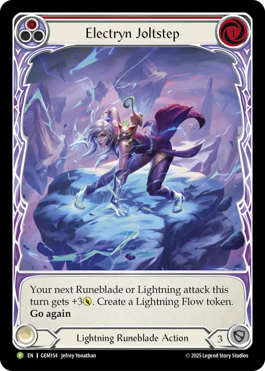 Electryn Joltstep (Red) — Gem Pack 5 Flesh and Blood card by Jefrey Yonathan