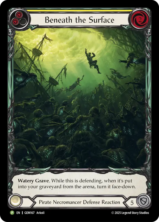 Beneath the Surface (Yellow) — Gem Pack 5 Flesh and Blood card by Arkoii