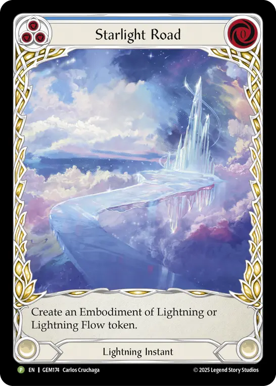 Starlight Road (Blue) — Gem Pack 5 Flesh and Blood card by Carlos Cruchaga
