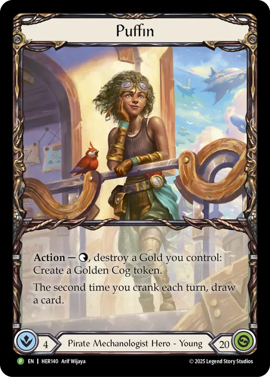 Puffin — Hero Deck: Dorinthea Flesh and Blood card by Arif Wijaya