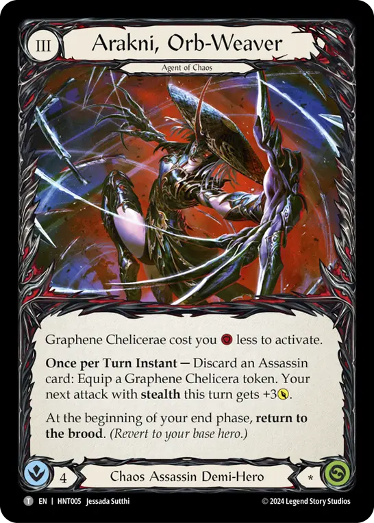 Arakni, Orb-Weaver (Marvel) — The Hunted Flesh and Blood card by Jessada Sutthi