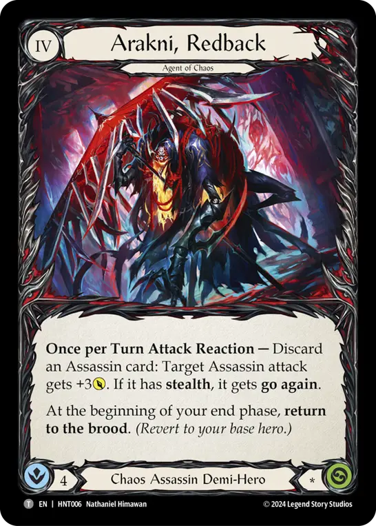 Arakni, Redback (Marvel) — The Hunted Flesh and Blood card by Nathaniel Himawan