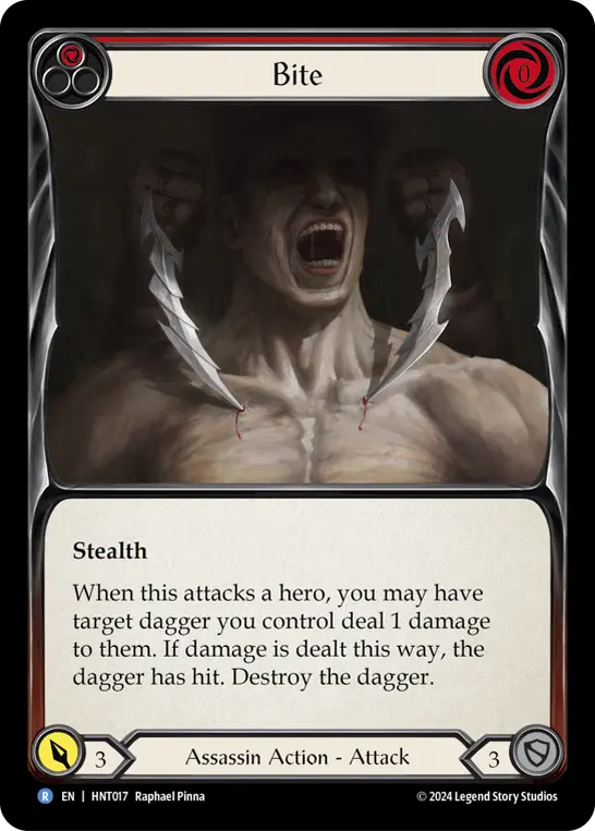 Bite (Red) — The Hunted Flesh and Blood card by Raphael Pinna