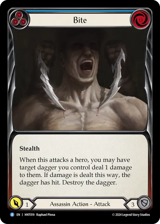 Bite (Blue) — The Hunted Flesh and Blood card by Raphael Pinna