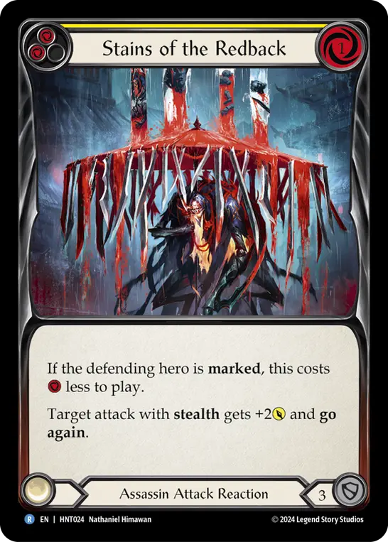 Stains of the Redback (Yellow) — The Hunted Flesh and Blood card by Nathaniel Himawan