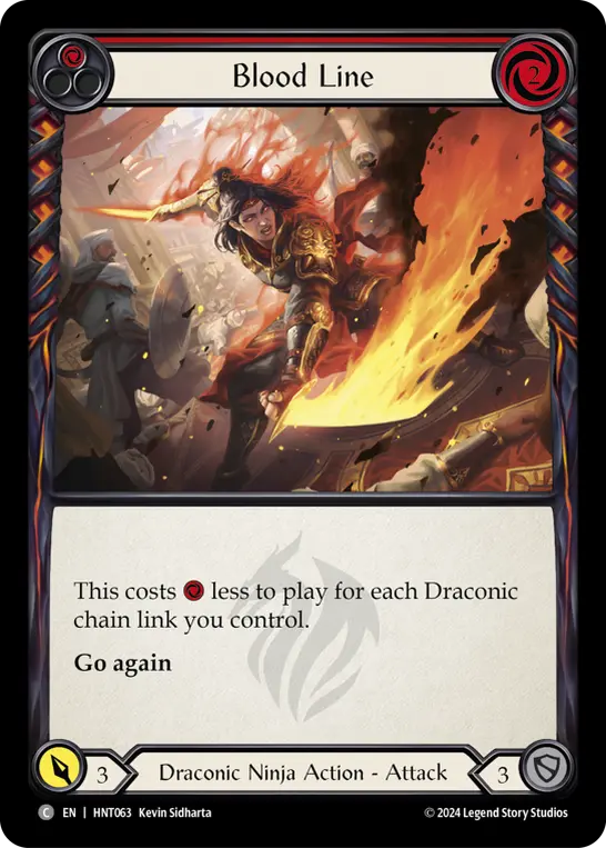 Blood Line (Red) — The Hunted Flesh and Blood card by Kevin Sidharta