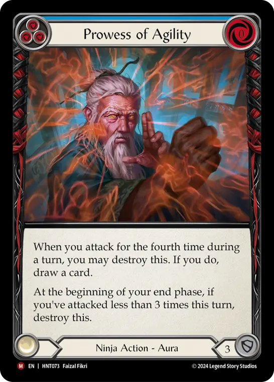 Prowess of Agility — The Hunted Flesh and Blood card by Faizal Fikri