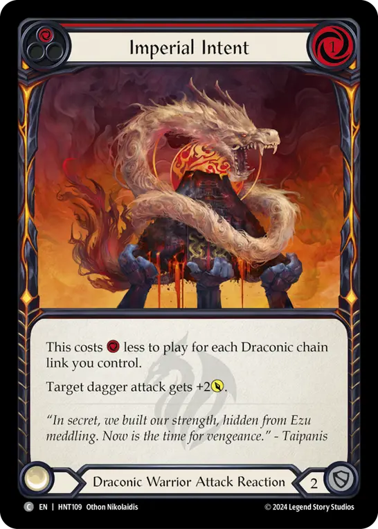 Imperial Intent (Red) — The Hunted Flesh and Blood card by Othon Nikolaidis