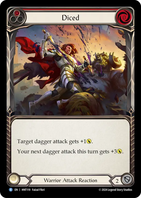Diced (Red) — The Hunted Flesh and Blood card by Faizal Fikri
