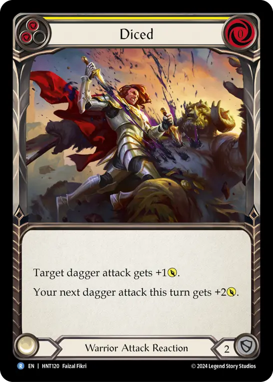 Diced (Yellow) — The Hunted Flesh and Blood card by Faizal Fikri